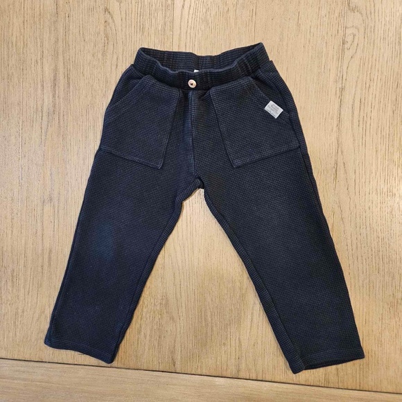 Zara Black Joggers Sweatpants Toddler Boys Size 4T-5T Pants - Picture 1 of 8